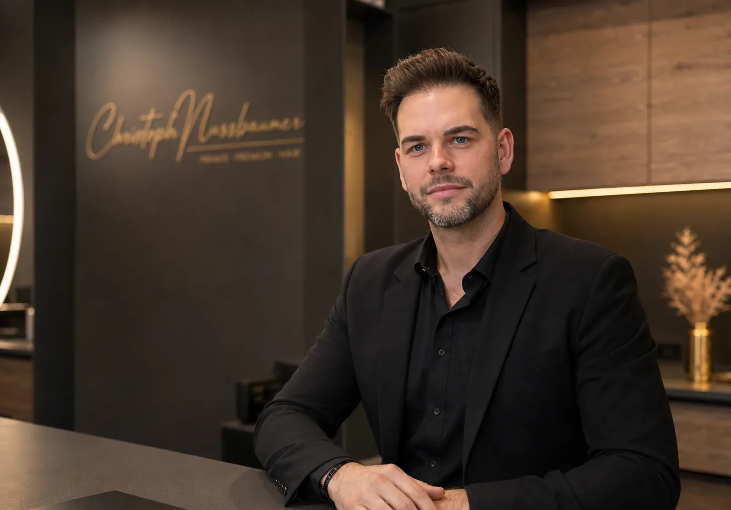 Ruhiger Privatsalon von Christoph Nussbaumer in St. Pölten (KI-generiert)