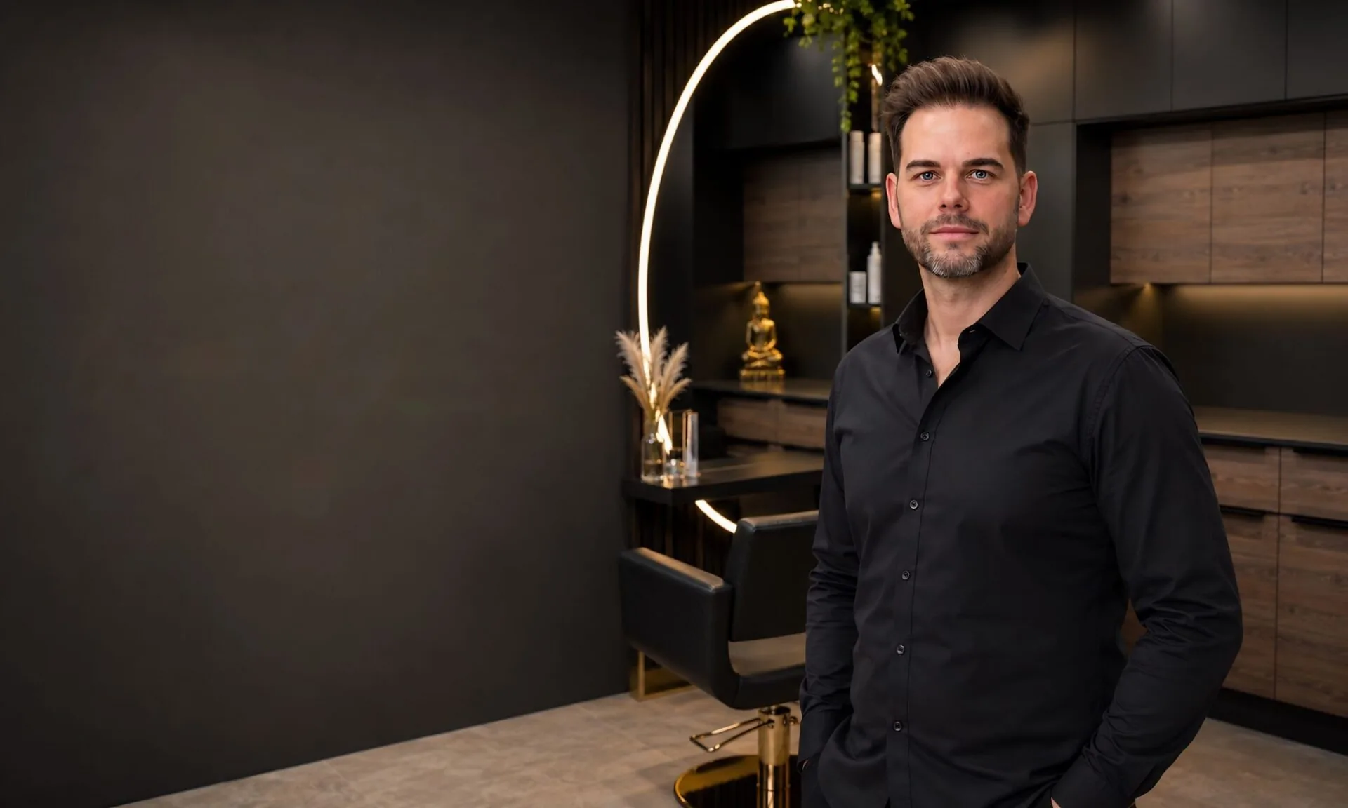 Christoph Nussbaumer in seinem Privatsalon in St. Pölten (KI-generiert)