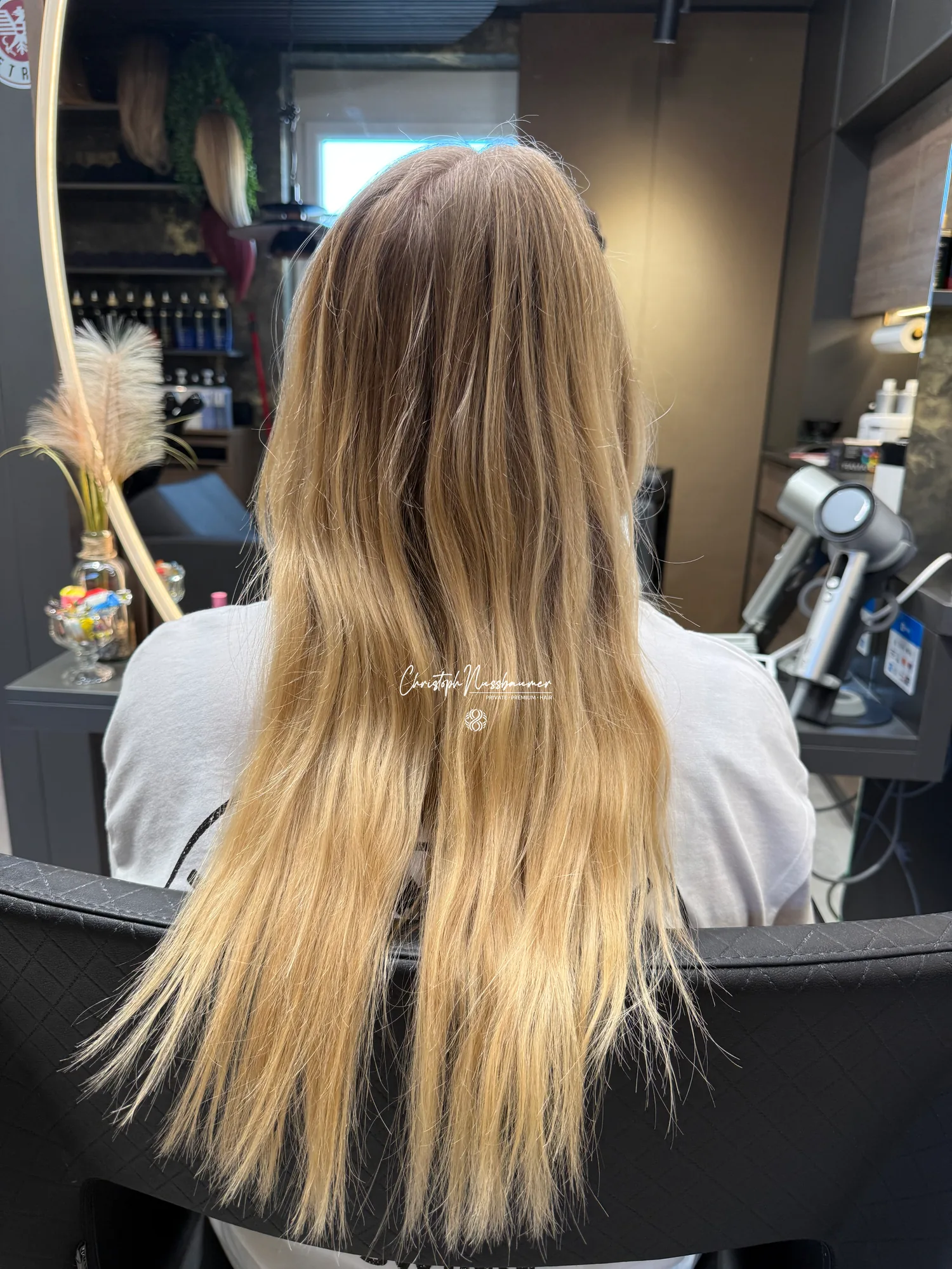 Vorher – Ausgangshaar vor der Coloration